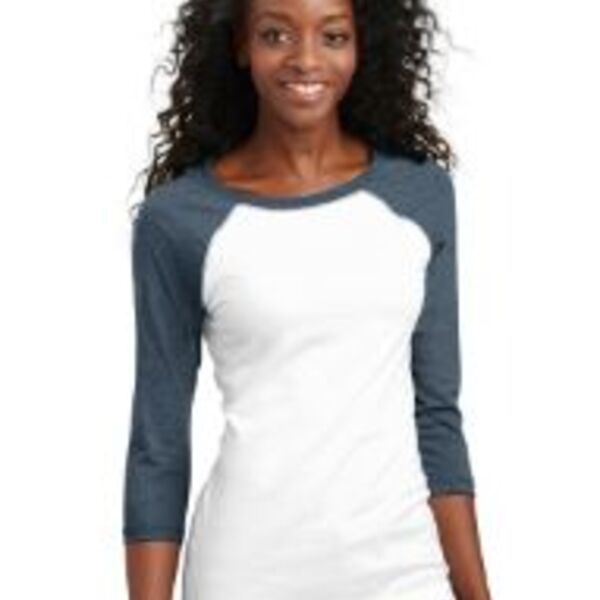 District® - Juniors 50/50 3/4-Sleeve Raglan Tee Thumbnail