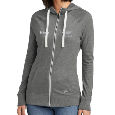 EMB_P - Ladies Sueded Cotton Blend Full Zip Hoodie Thumbnail