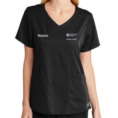 EMB_P - Women's Premiere Flex Mock Wrap Top Thumbnail