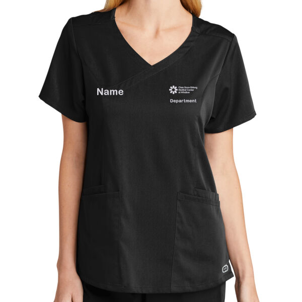 EMB_P - Women's Premiere Flex Mock Wrap Top Thumbnail