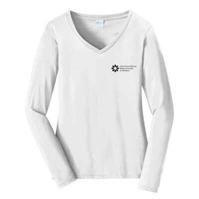 PRINT - Ladies Long Sleeve Fan Favorite V Neck Tee Thumbnail